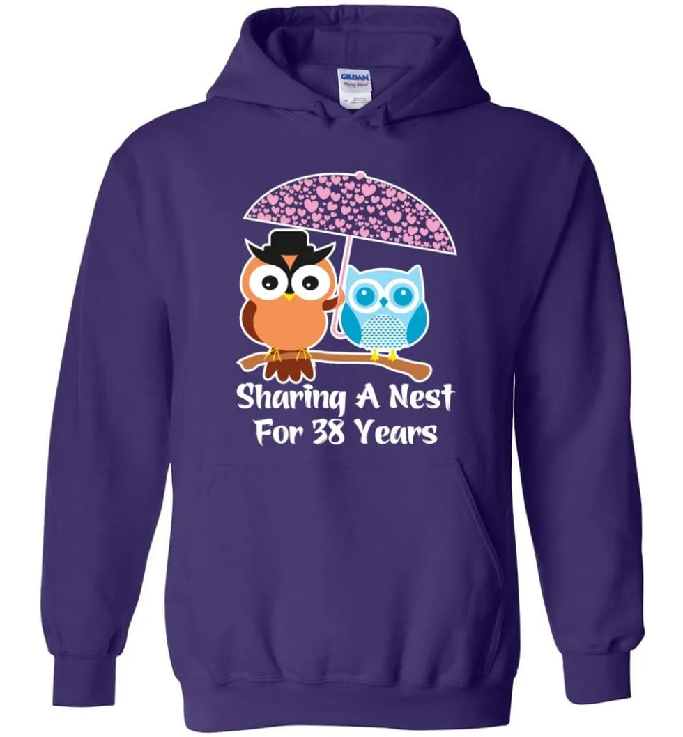 38 Years Wedding Anniversary Gifts Valentine's Day Hoodie