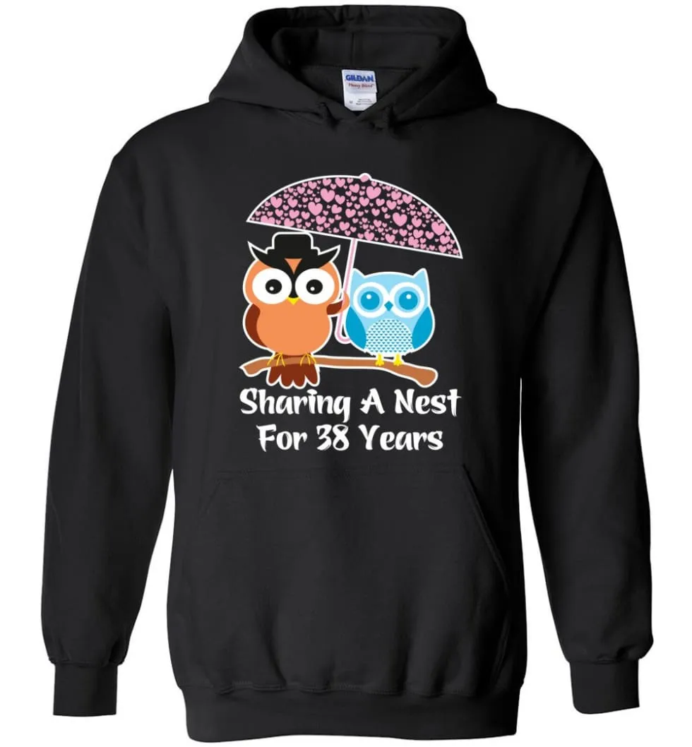 38 Years Wedding Anniversary Gifts Valentine's Day Hoodie