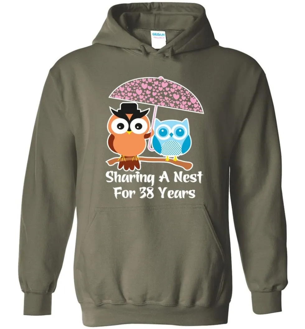 38 Years Wedding Anniversary Gifts Valentine's Day Hoodie