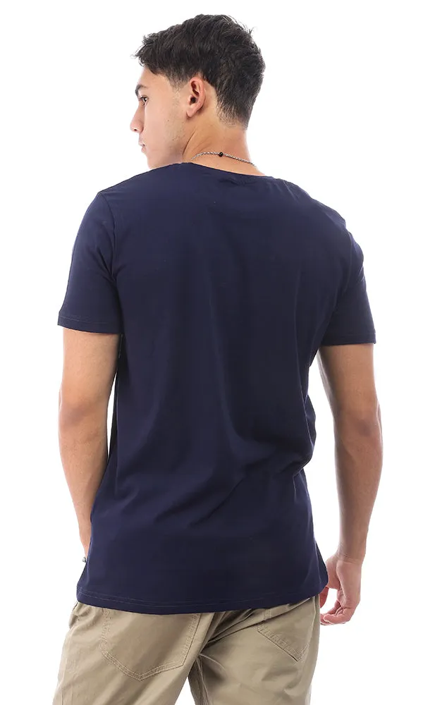 95131 Cool King Printed Navy Blue Slip On T-Shirt