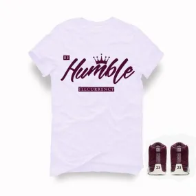 Air Jordan 12 Bordeaux white T shirt (Be Humble)