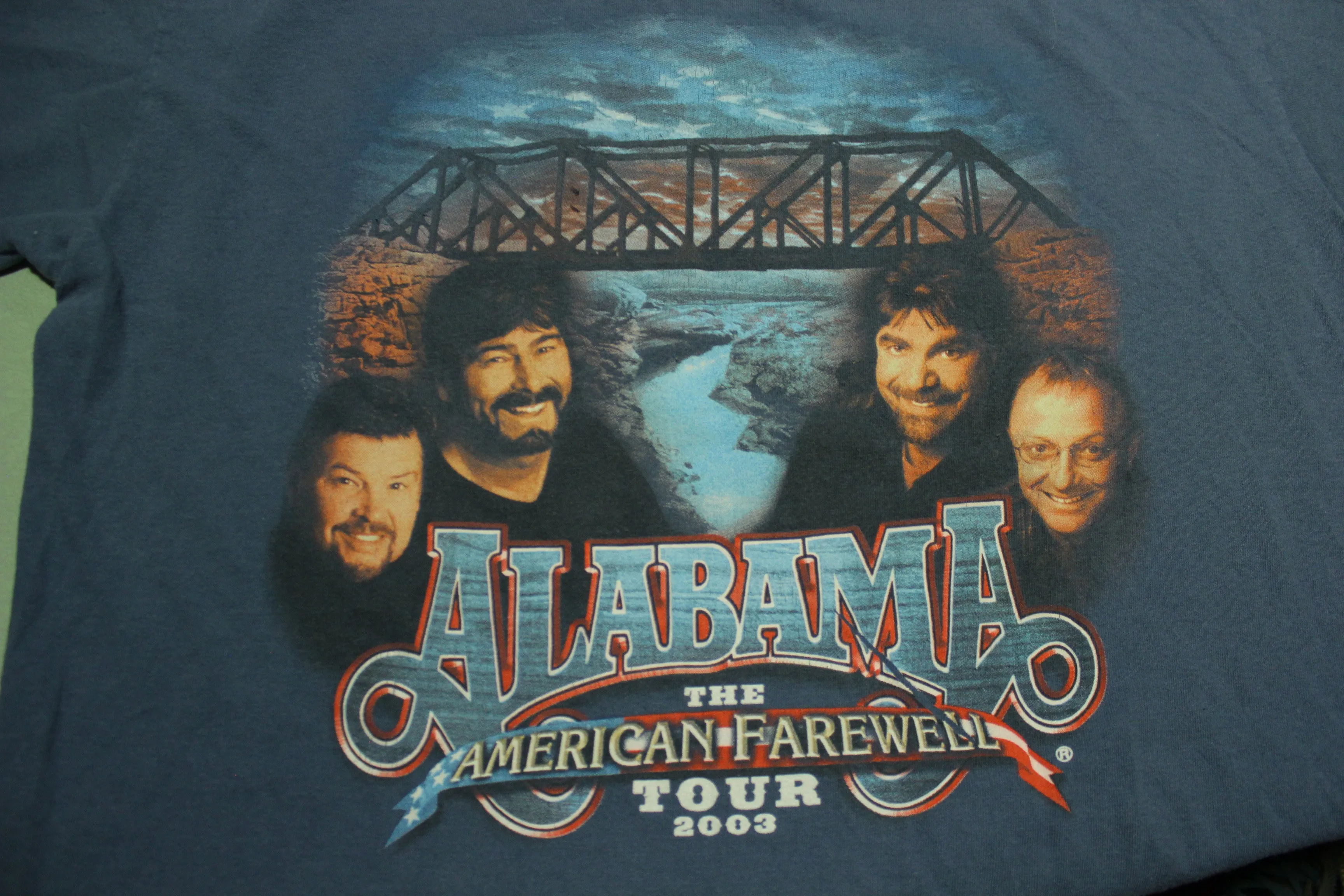 Alabama The American Farewell 2003 Tour Vintage 2000's Concert Band T-Shirt