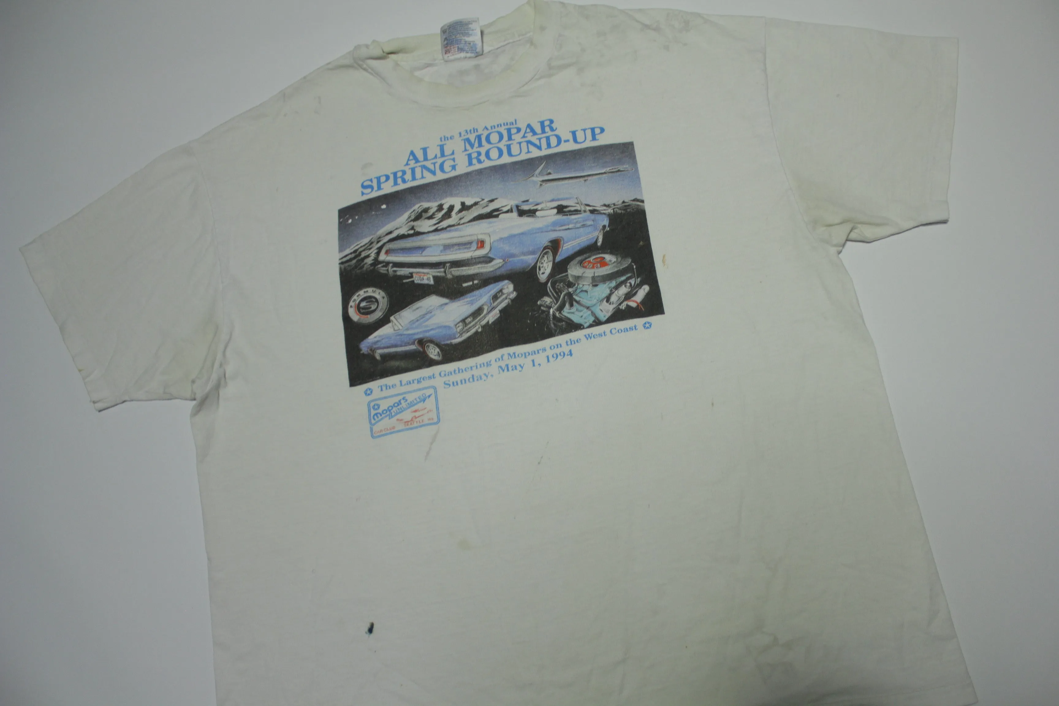 All Mopar 1994 Spring Round Up Seattle Vintage 90's West Coast Unlimited T-Shirt