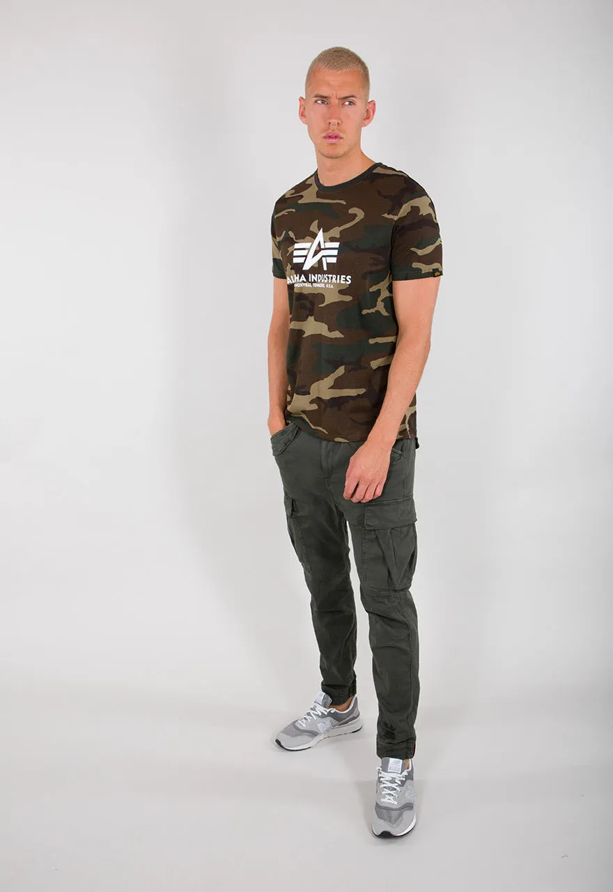 Alpha Industries Basic T-Shirt Camo gruen braun Camouflage 100501C-408