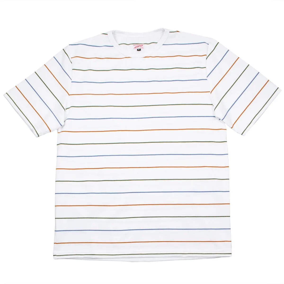 Arpenteur - Match Cotton Jersey - Blue / Olive / Orange Stripes