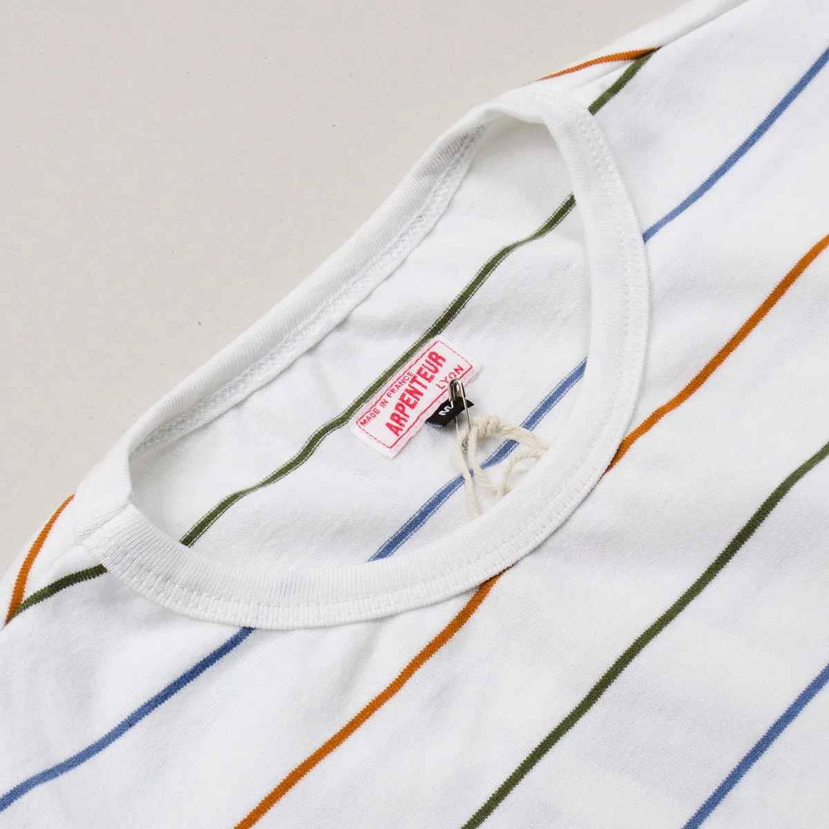 Arpenteur - Match Cotton Jersey - Blue / Olive / Orange Stripes