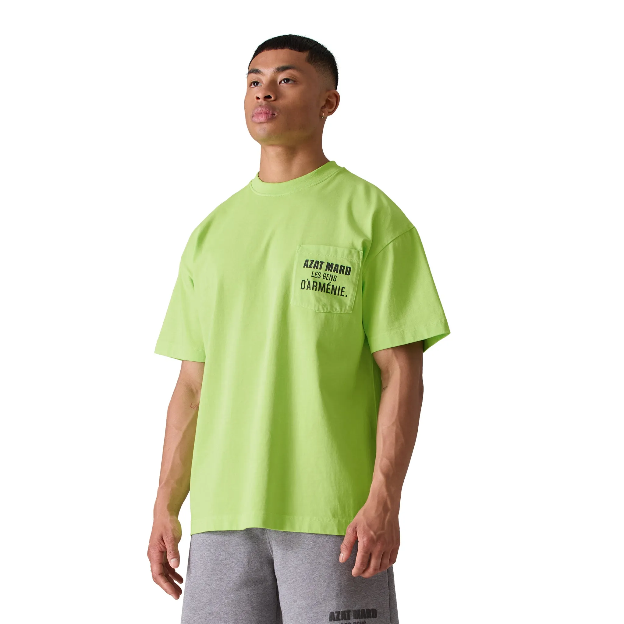 Azat Mard Les Gens T Shirt Lime Green