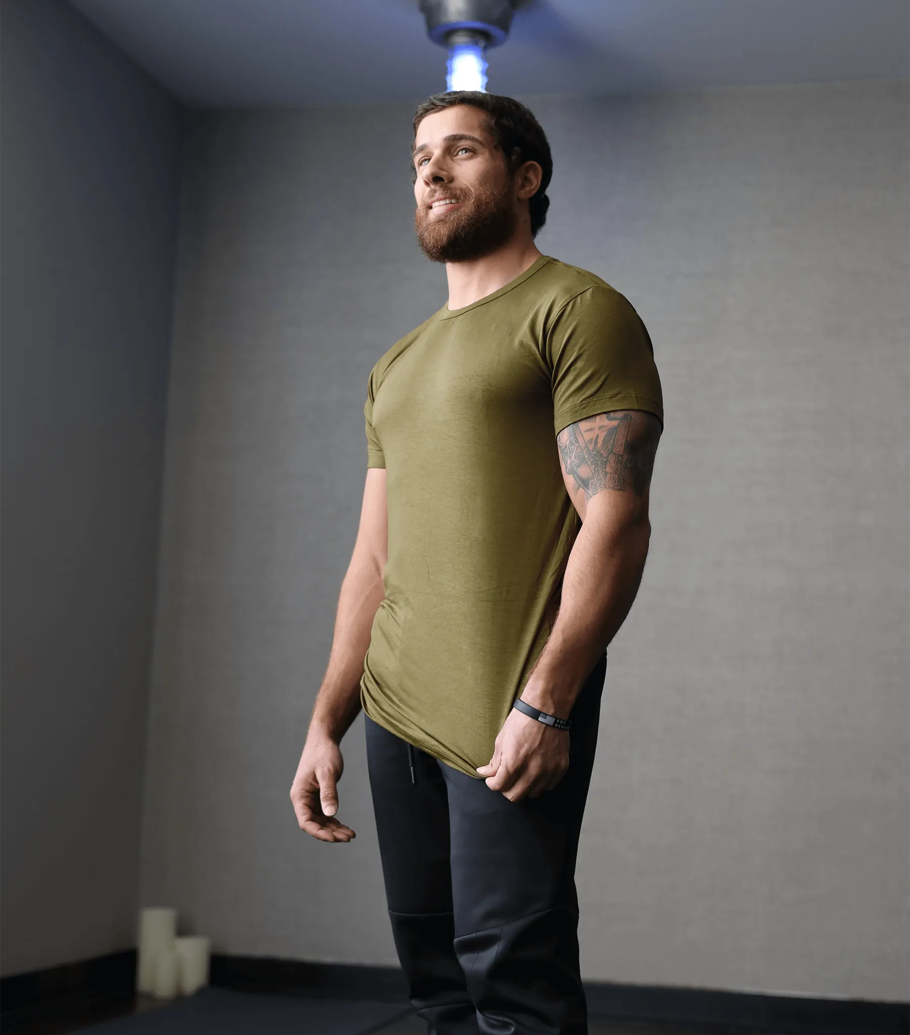 Bamboo Aerotech T-Shirt - Olive Green