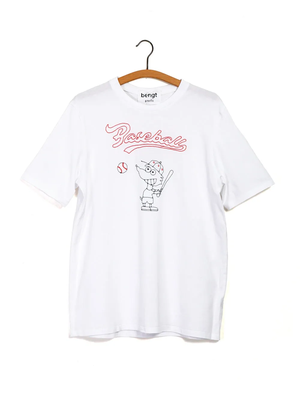 BASEBALL | Embroidered T-shirt | White