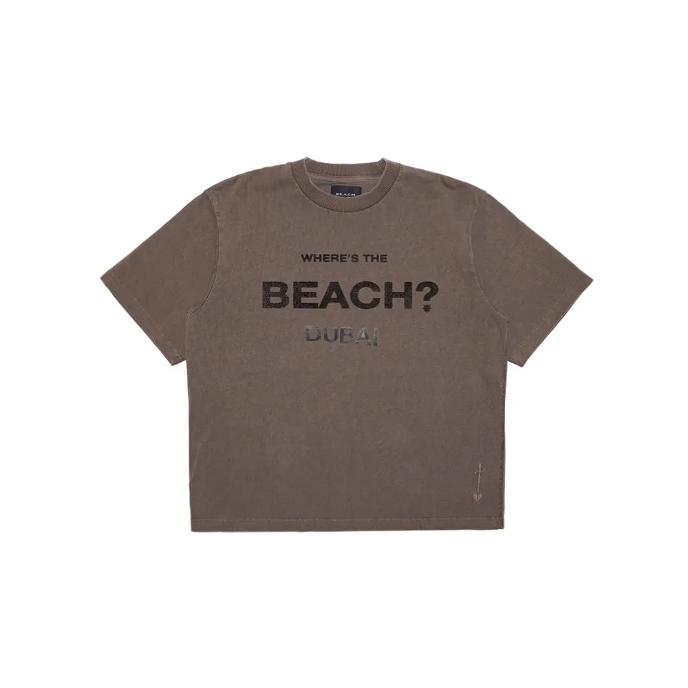 Beach? Boxy Tee (Brown)