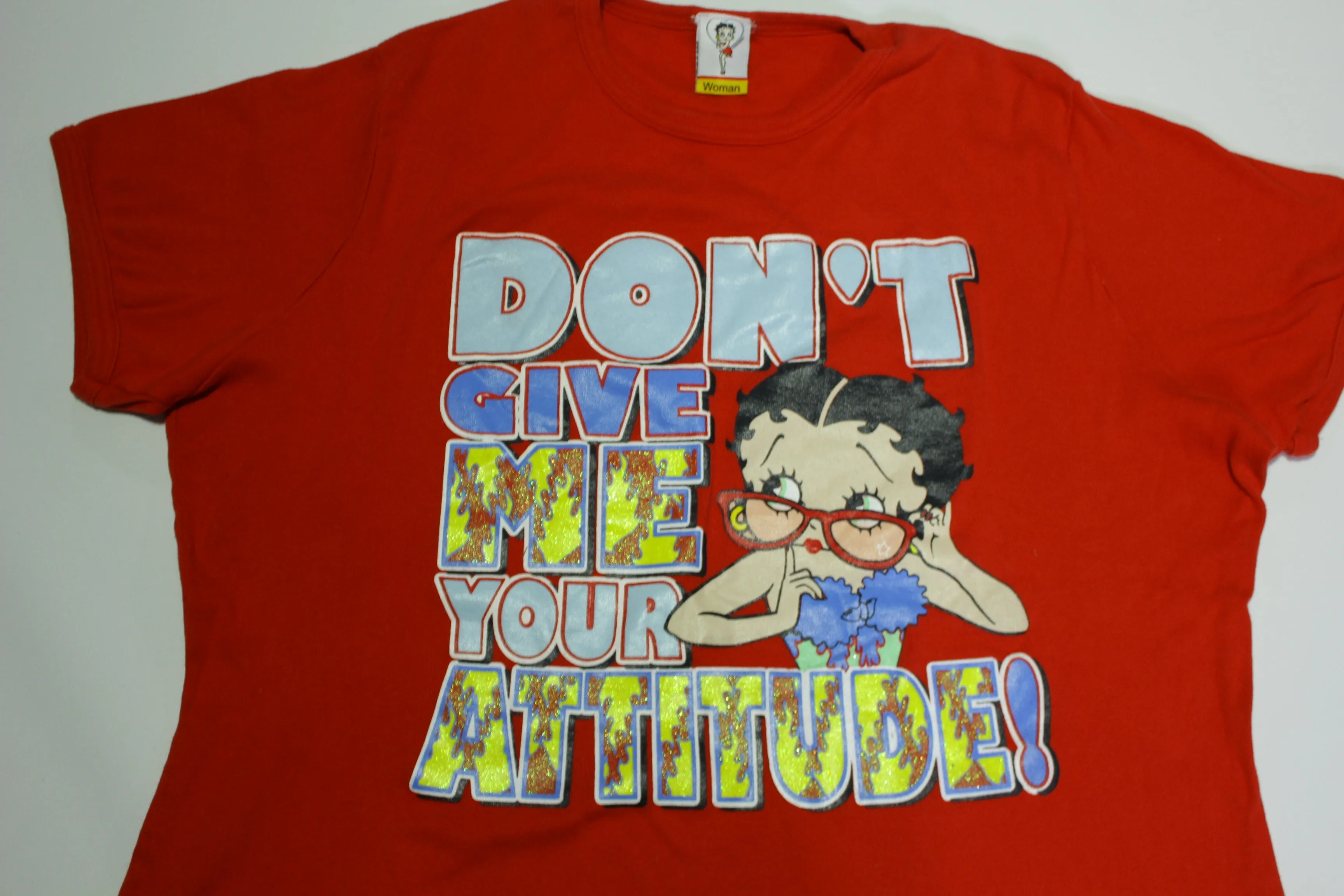 Betty Boop Vintage 2002 Don't Give Me Your Attitude King Features Syndicate T-Shirt