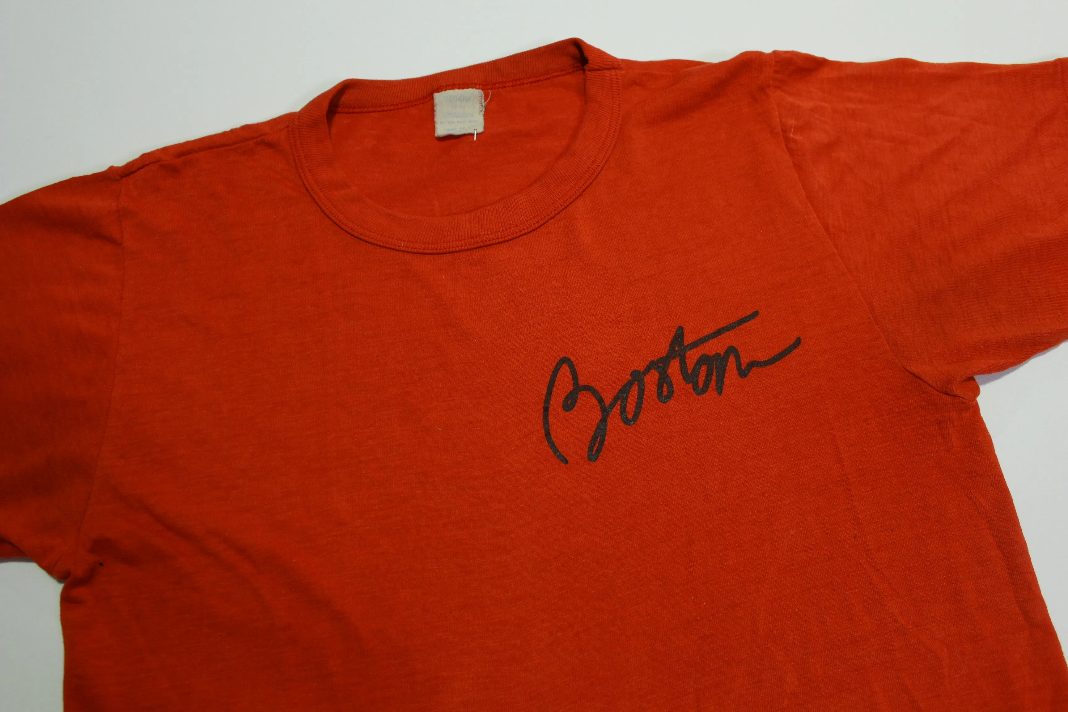 Boston Vintage 70's Banded Collar Single Stitch Tourist Tee T-Shirt