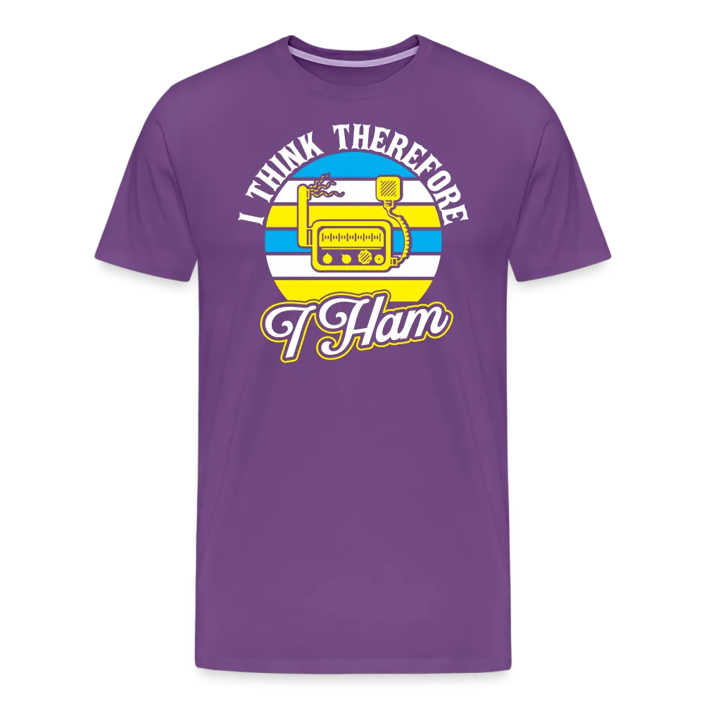 Cognitive Callsigns: 'I Think, Therefore I Ham' - Men's Premium T-Shirt