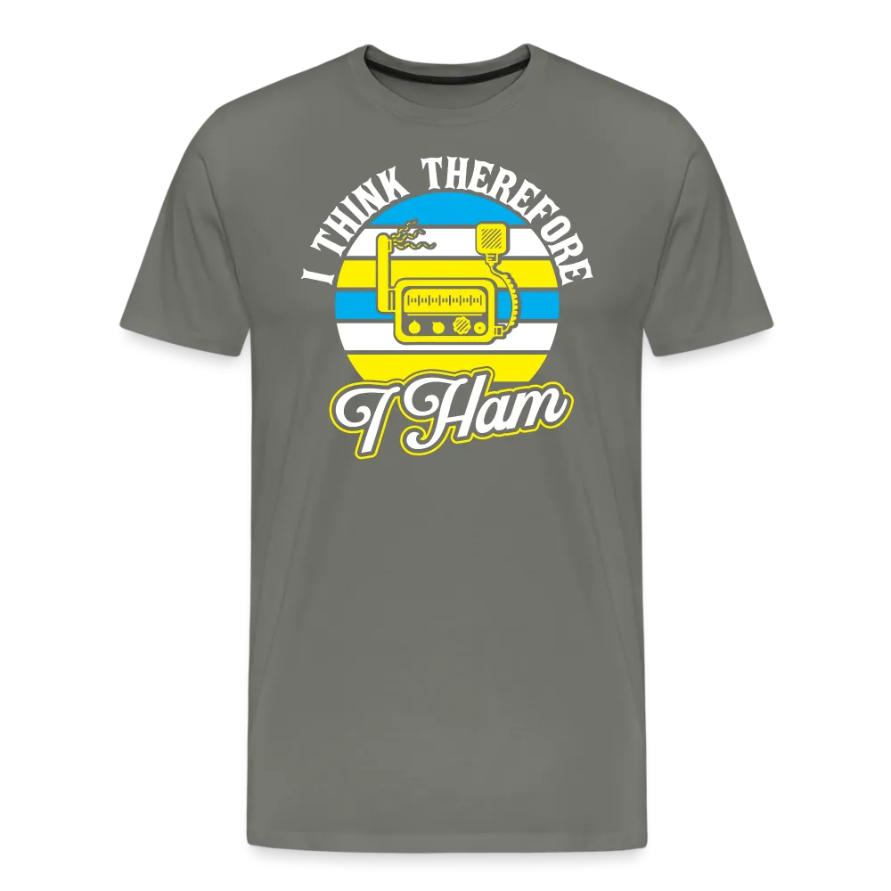 Cognitive Callsigns: 'I Think, Therefore I Ham' - Men's Premium T-Shirt