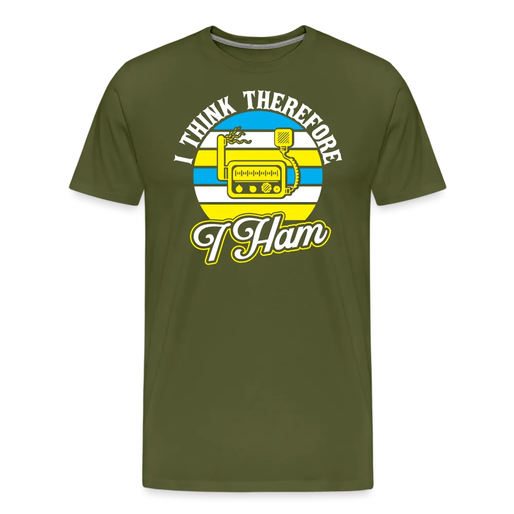 Cognitive Callsigns: 'I Think, Therefore I Ham' - Men's Premium T-Shirt