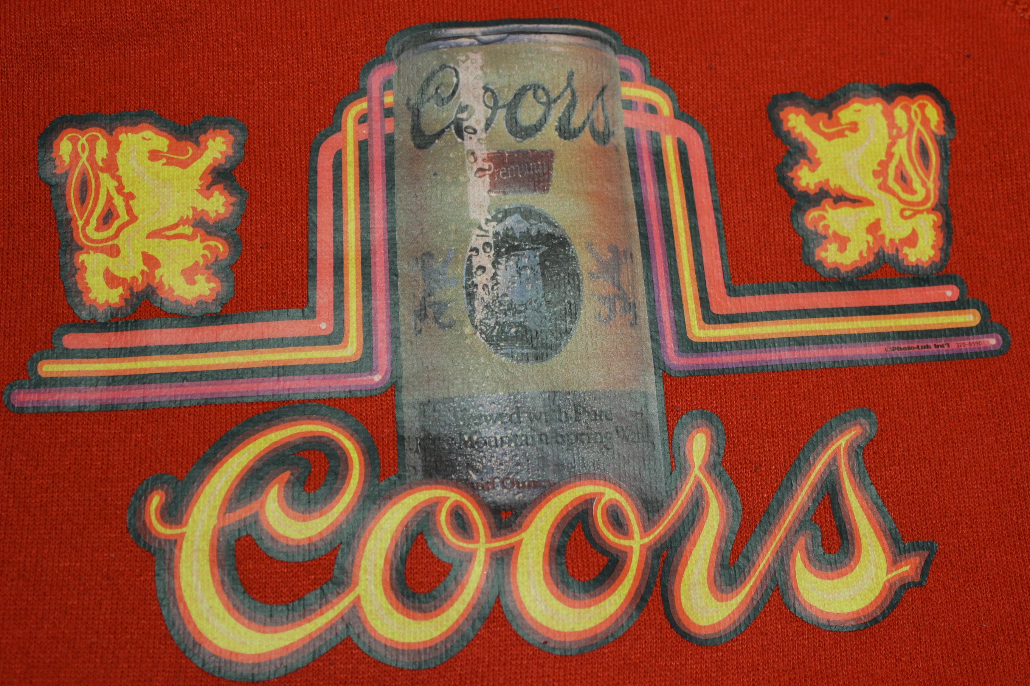 Coors Beer Can Vintage 80's USA Made Brew Crewneck Sweatshirt