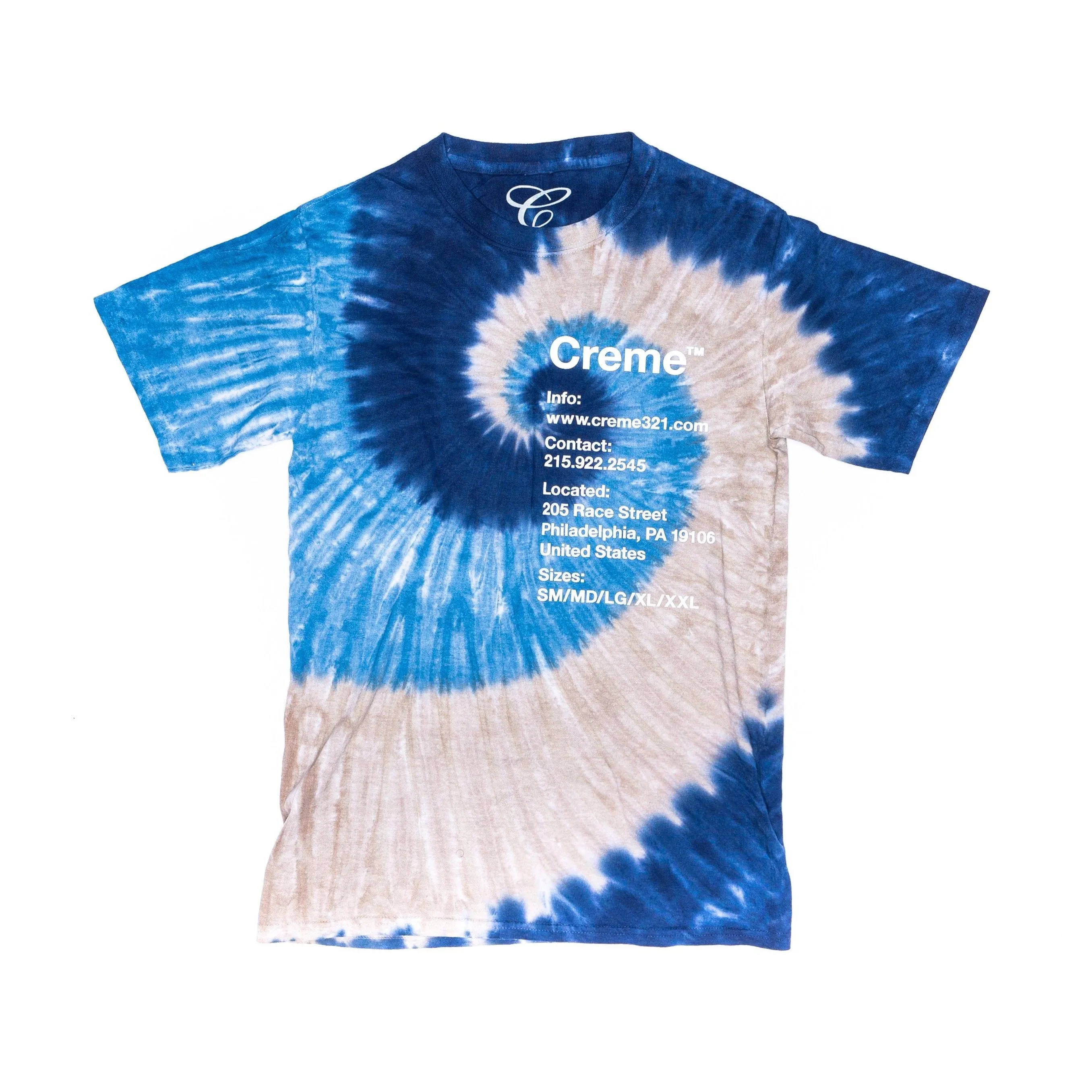 CREME PA INFO TIE DYE TEE - WATERFALL