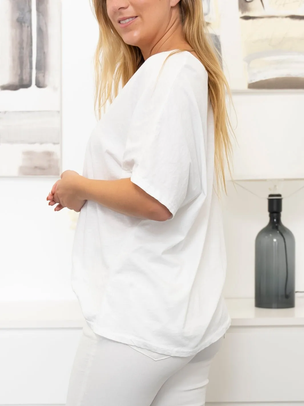 Emily t-shirt feather white