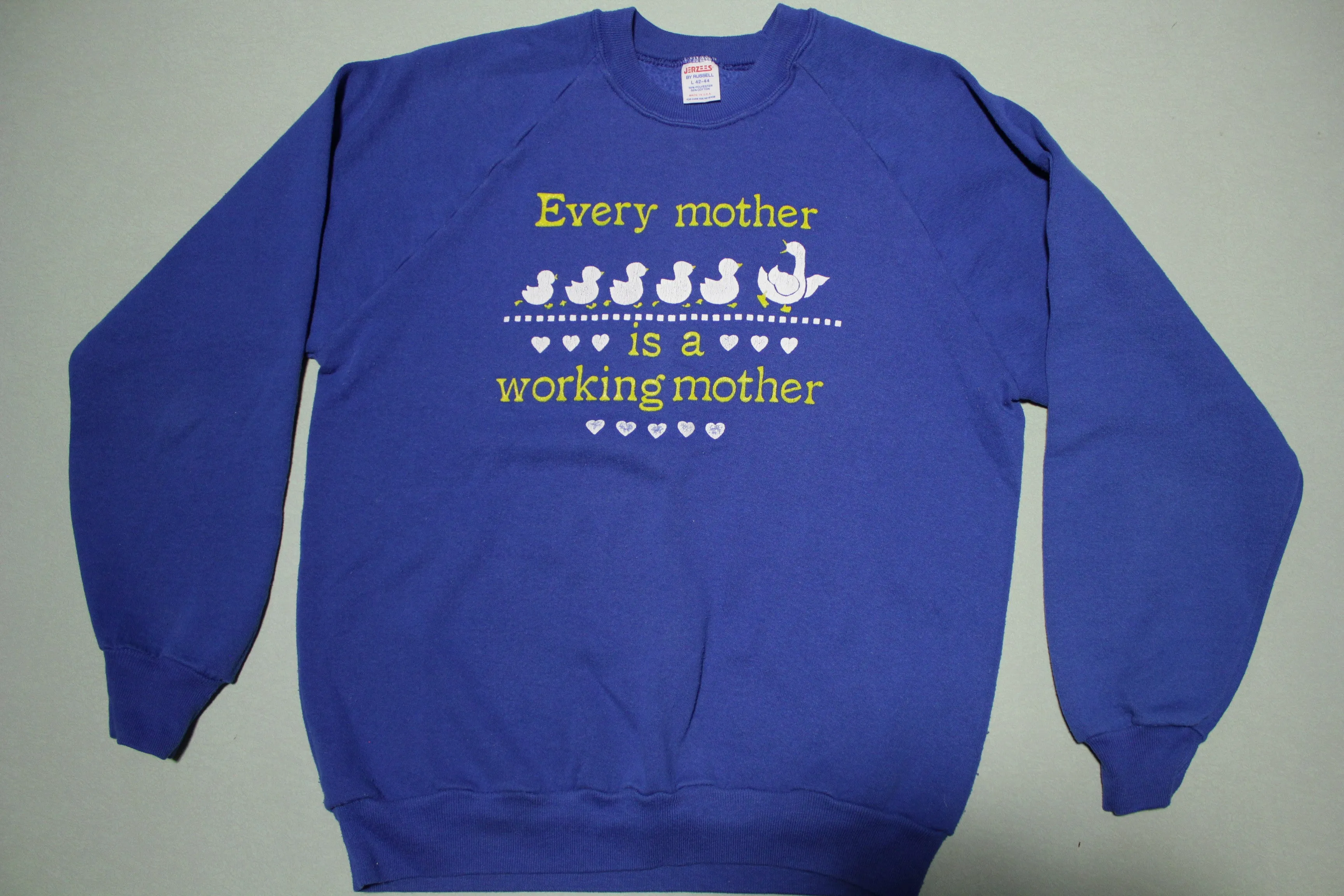 Every Mother is Working Vintage 80's Crewneck Jerzees Sweatshirt.