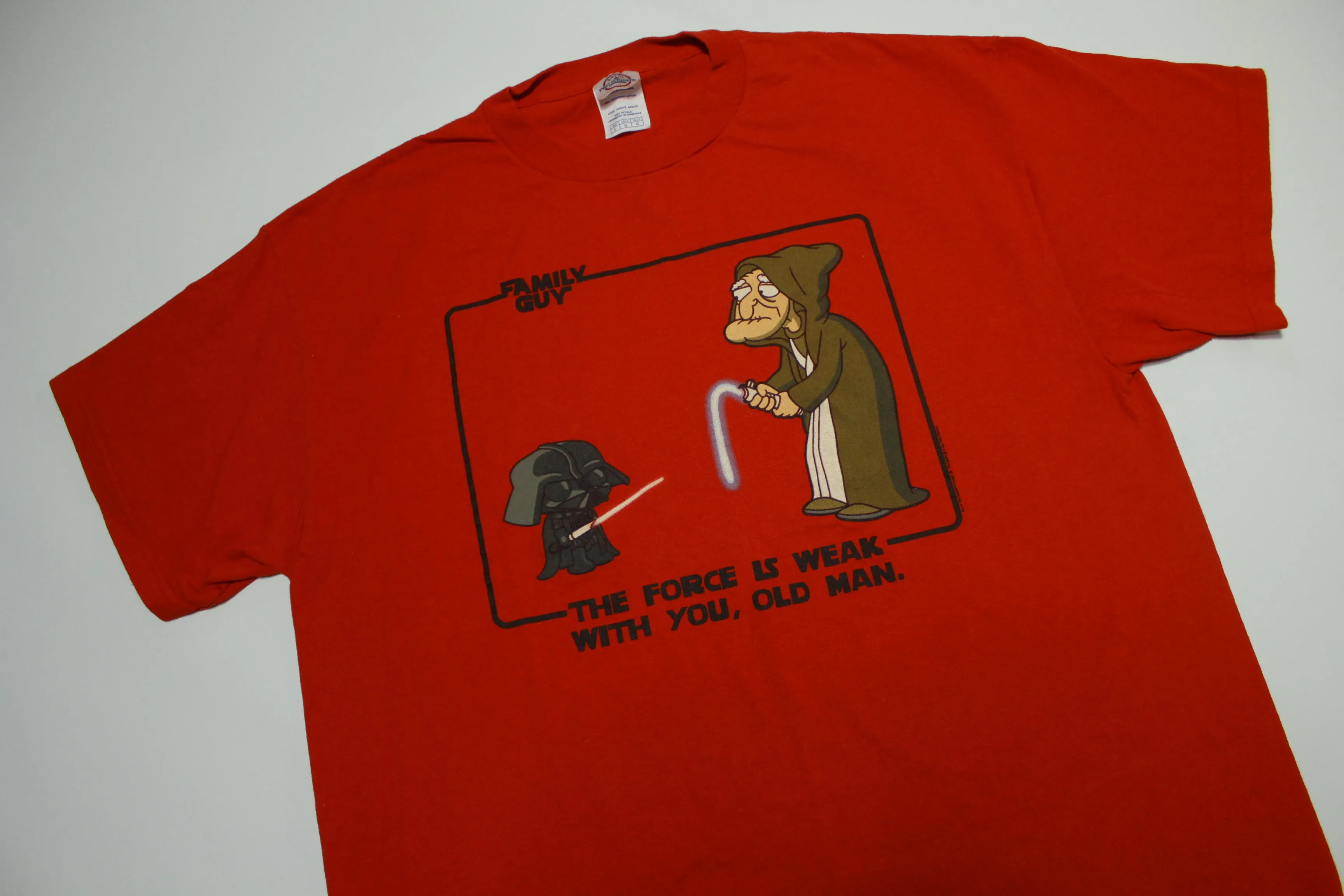 Family Guy Force Is Weak With You Old Man Vader Stewie 2008 Y2K Promo TV T-Shirt