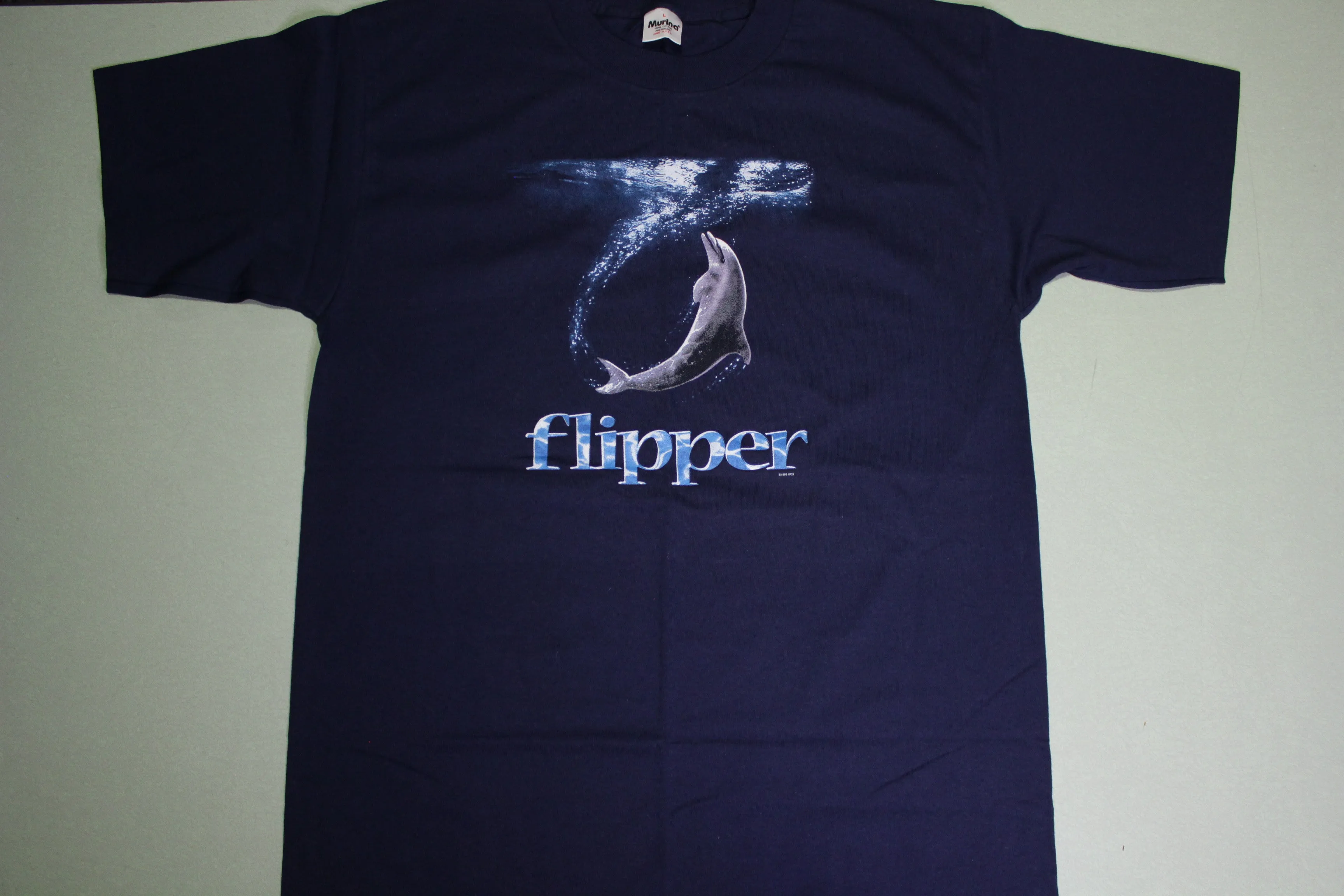 Flipper 1996 UCS Movie Promo 90's Murina USA Single Stitch Dolphin T-Shirt