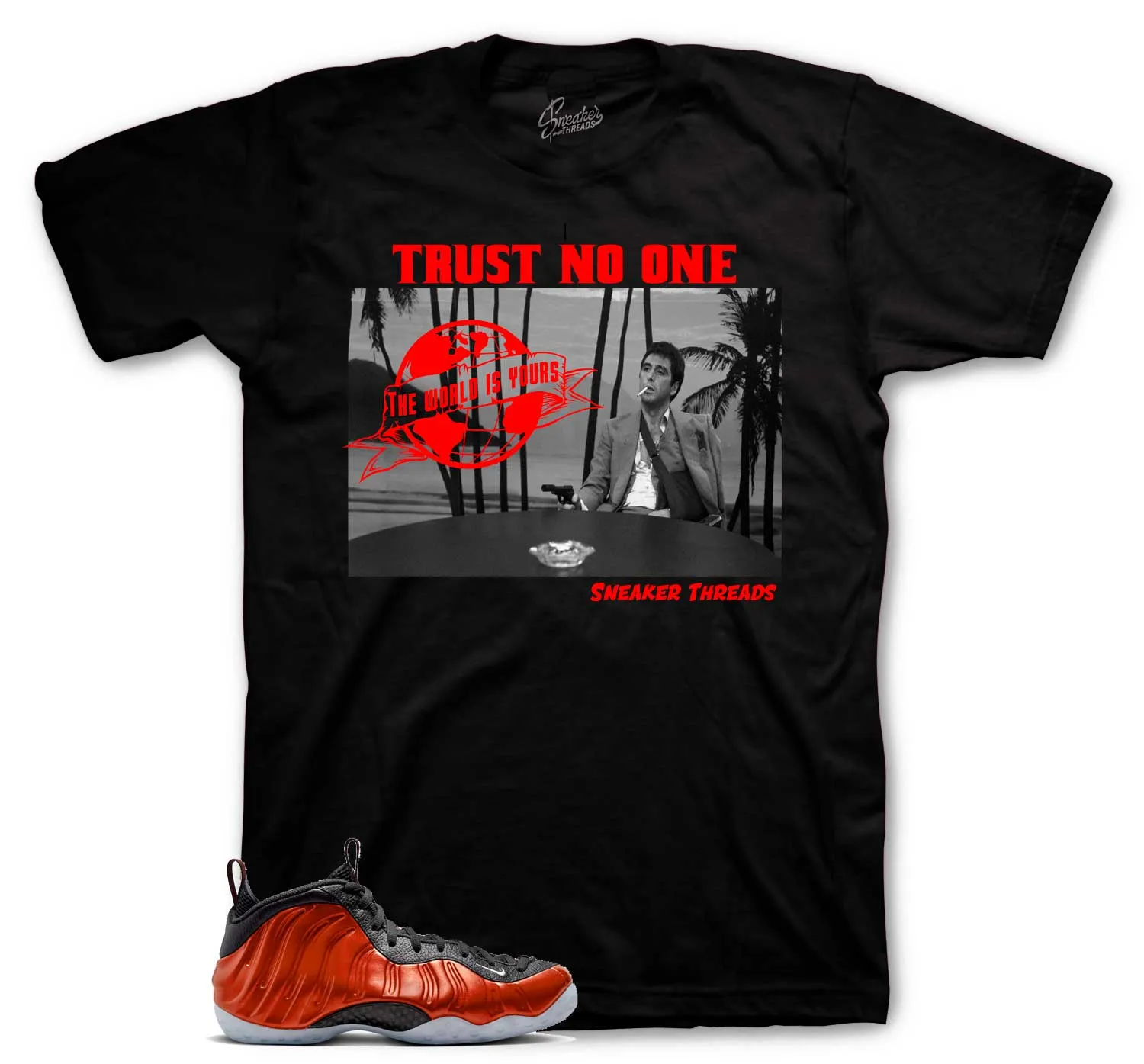 Foamposite Metallic Red Trust Tony Shirt