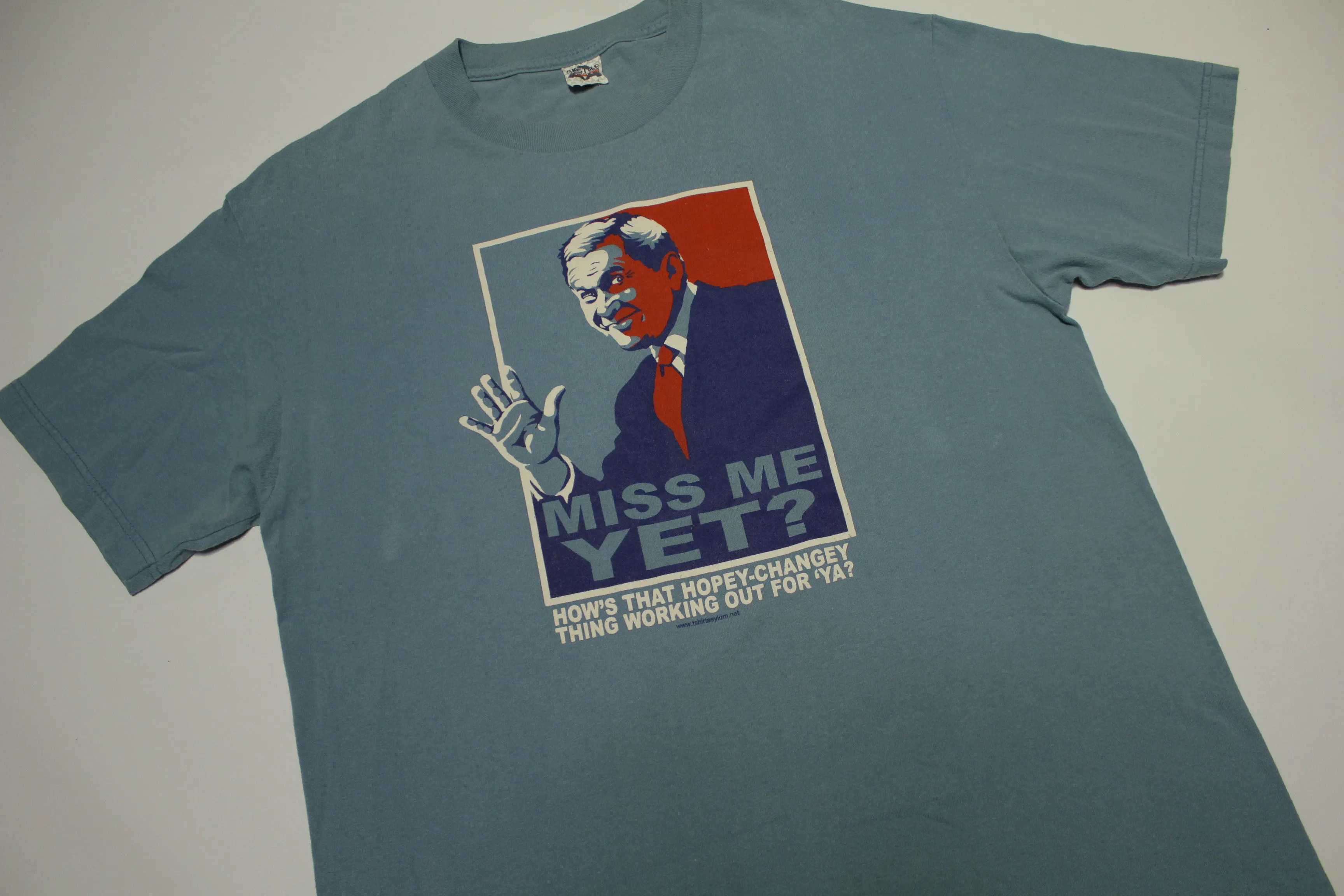 George Bush Miss Me Yet Y2k Hope Change Obama Mockery Political T-Shirt