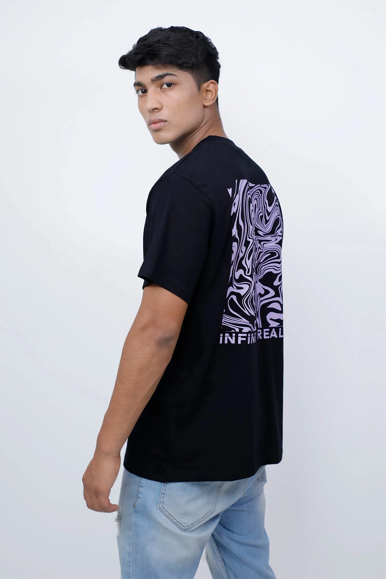 Infinite Reality Black Oversized T-shirt