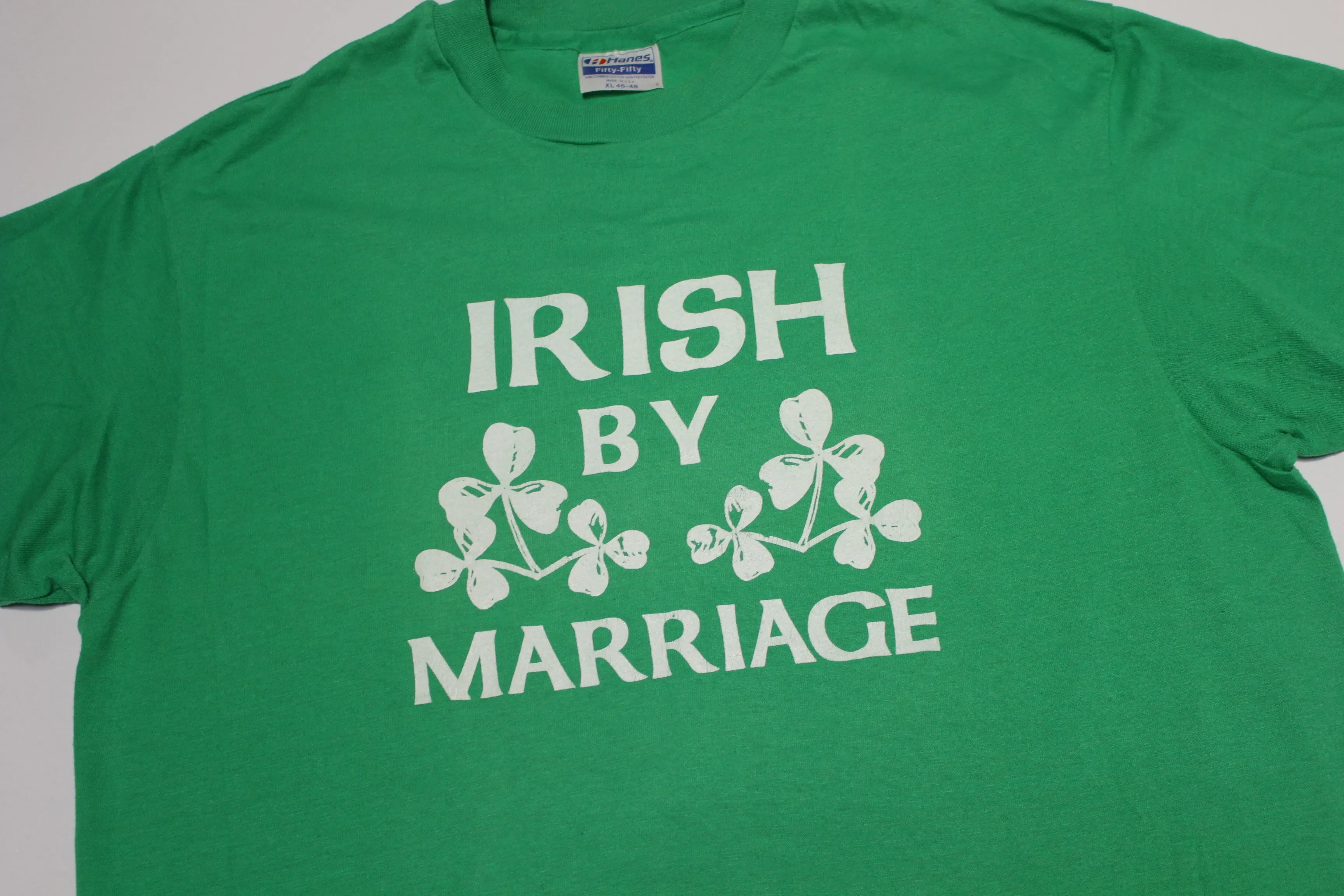 Irish By Marriage Vintage 80's Hanes Fifty-Fifty Single Stitch T-Shirt