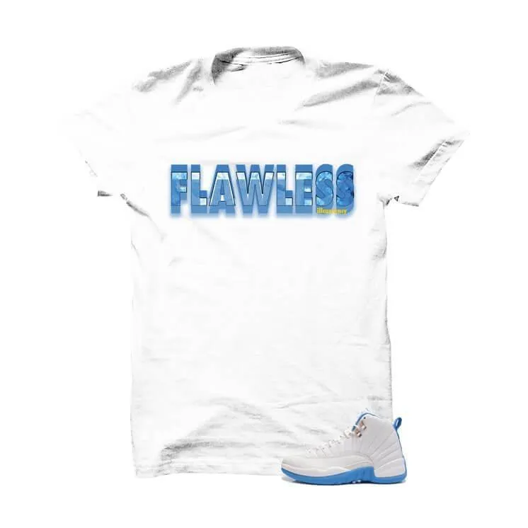 Jordan 12 Gs University Blue White T Shirt (Flawless)