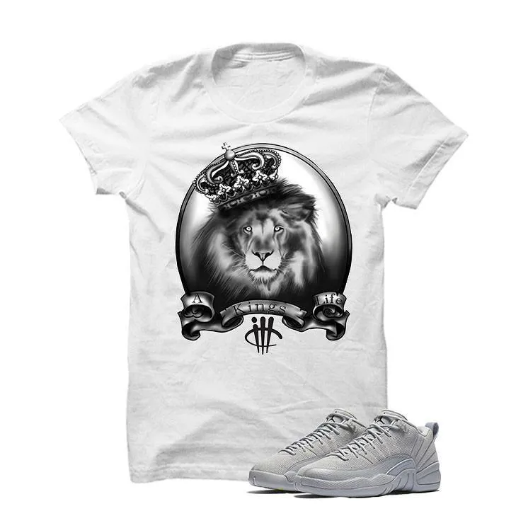 Jordan 12 Low Wolf Grey White T Shirt (A Kings Life)