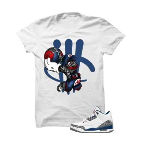 Jordan 3 Og True Blue White T Shirt (Mario Ball)