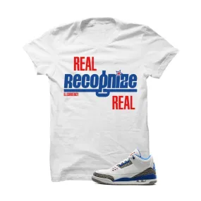 Jordan 3 Og True Blue White T Shirt (Real Recognize Real)