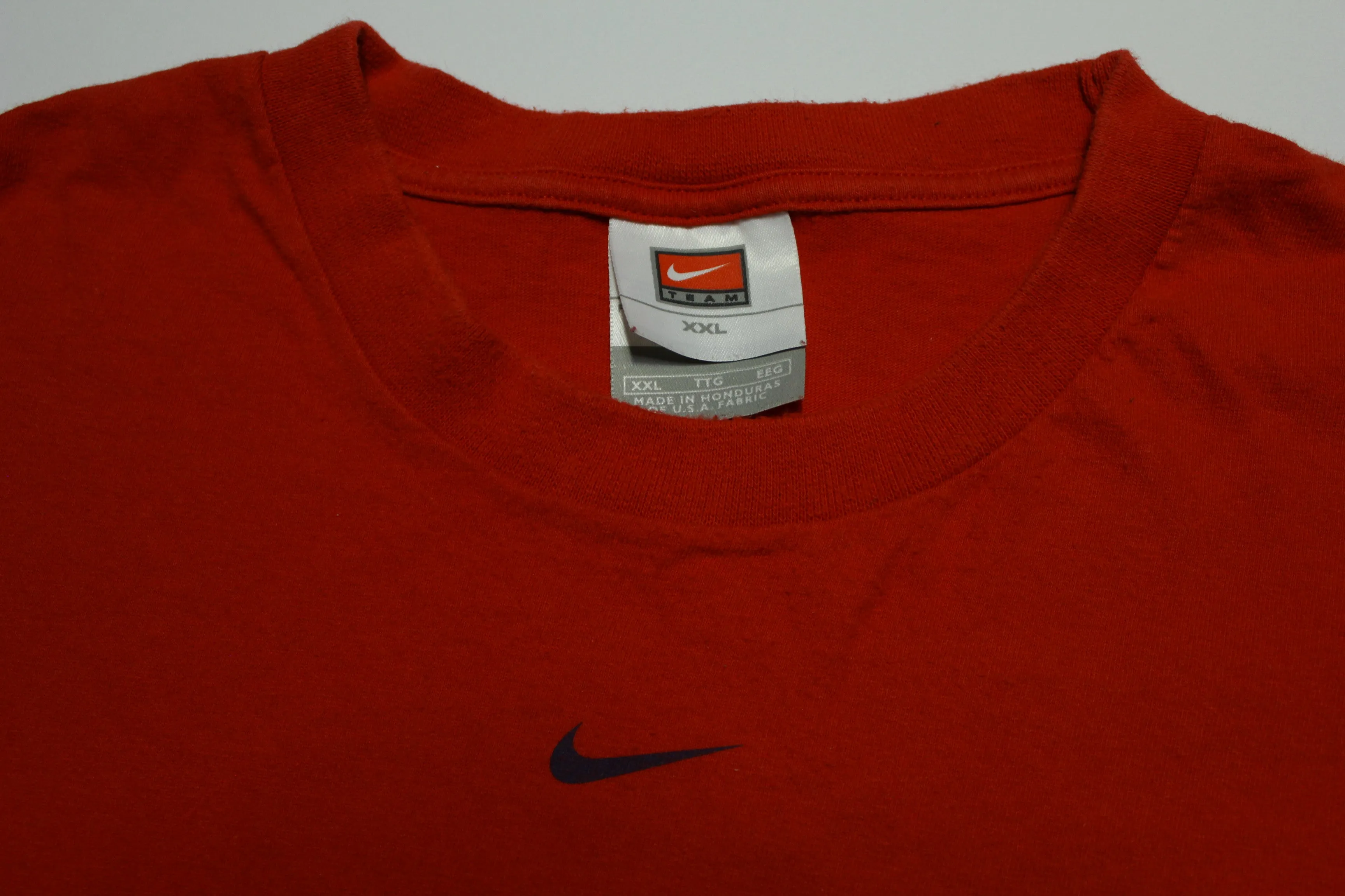 Let's Go Seattle Mariners Vintage 2005 Nike Red Center Check Swoosh T-Shirt