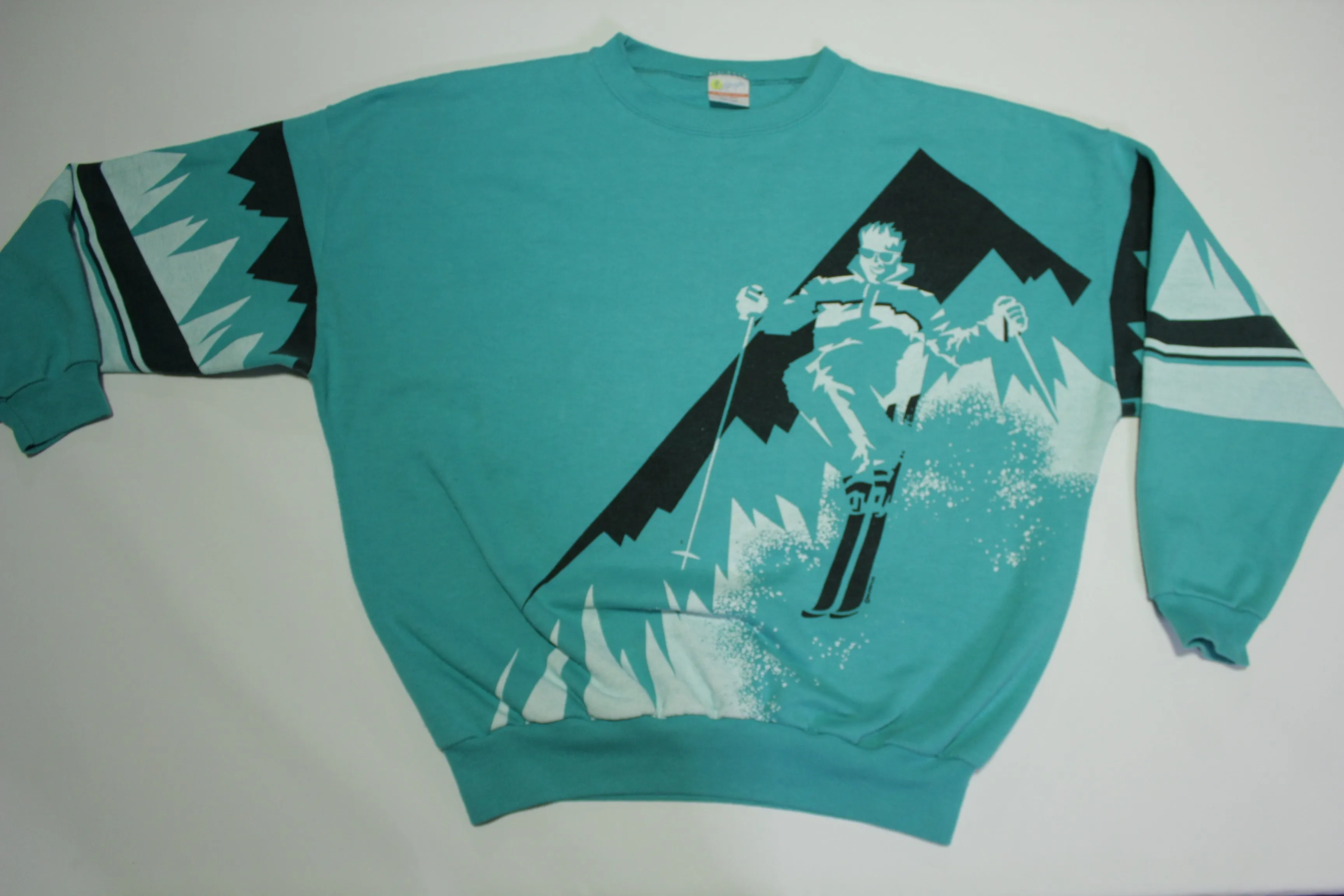 Lifestyles Suicide Ski Jump Pullover Vintage 80's Graphic 1988 Sweatshirt