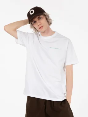 Logo t-shirt white / peacock green