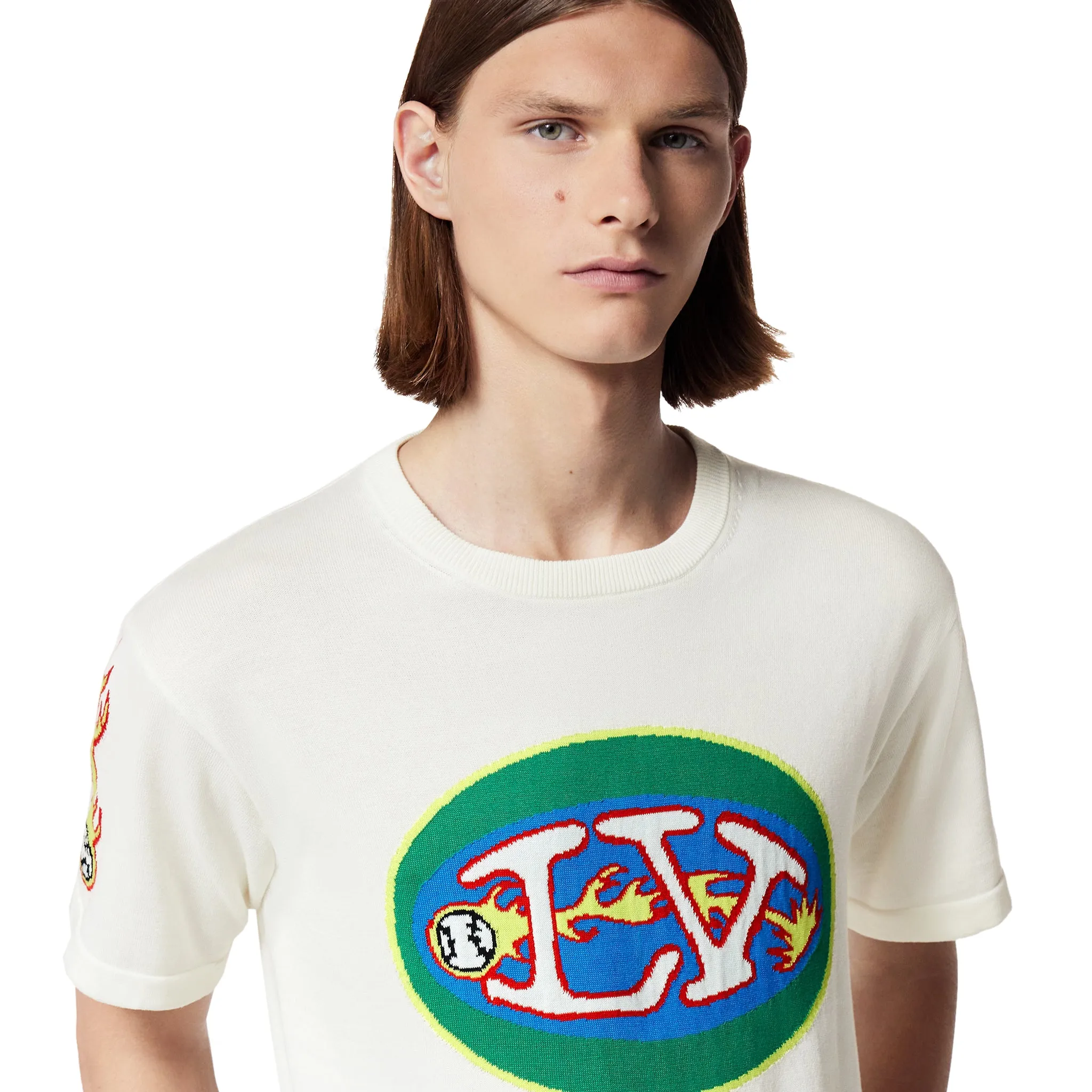 Louis Vuitton Graphic Short Sleeved Crew Neck White T Shirt