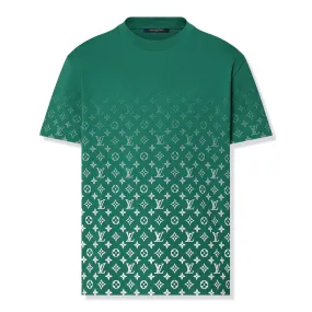 Louis Vuitton Monogram Gradient Green Cotton T-Shirt for Stylish Casual Wear