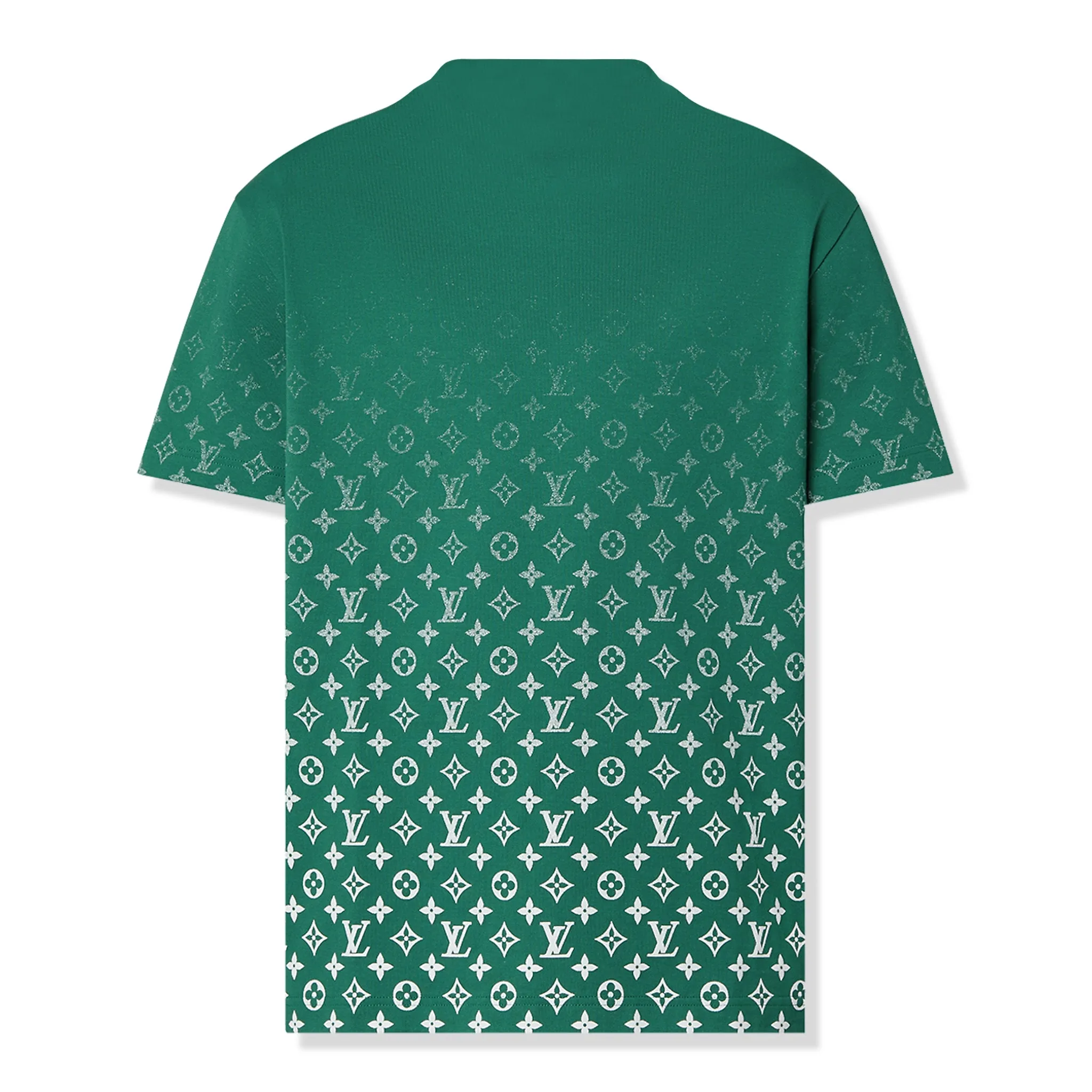 Louis Vuitton Monogram Gradient Green Cotton T-Shirt for Stylish Casual Wear