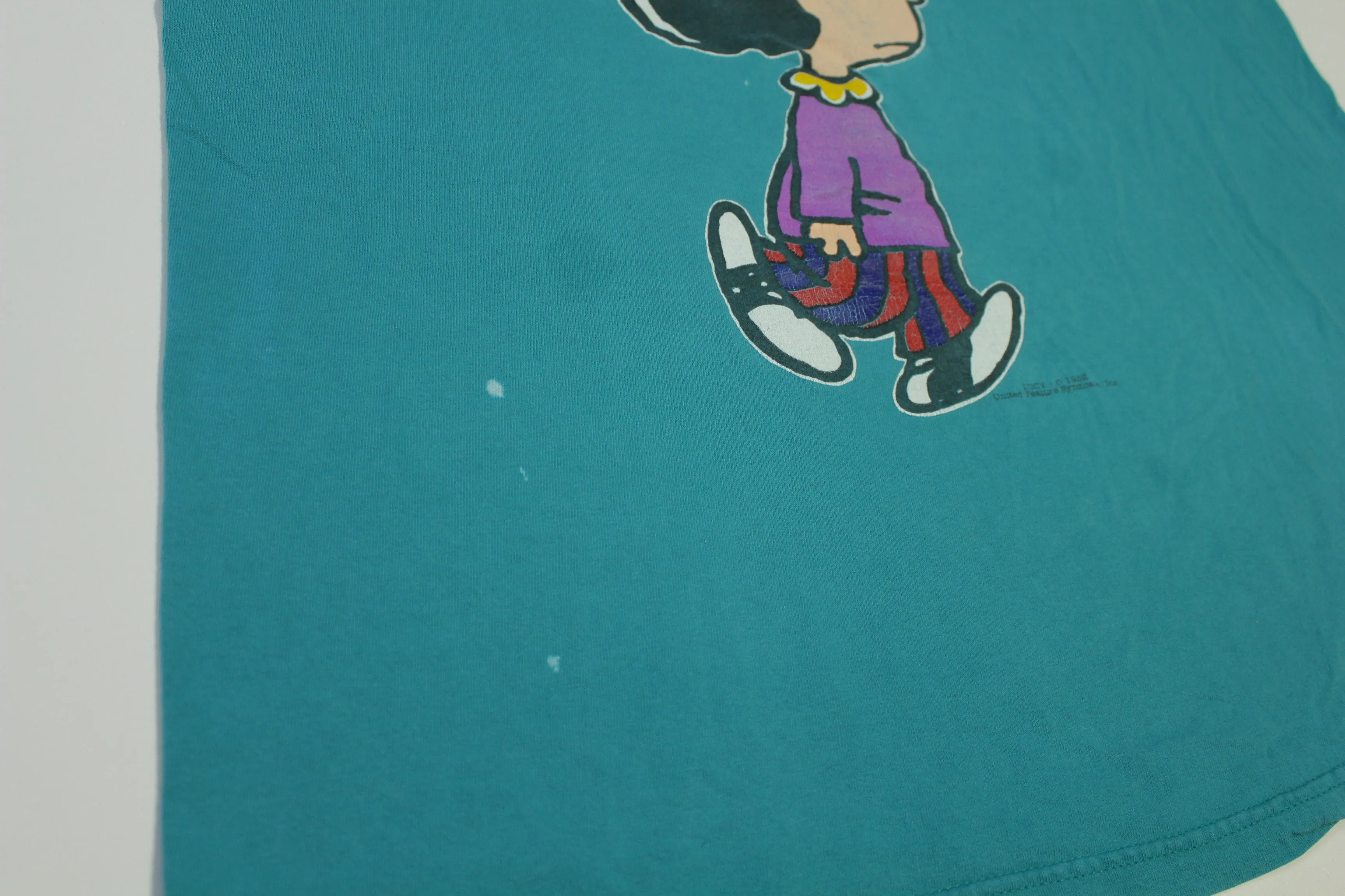 Lucy Peanuts The Stress Is Getting to Me Vintage 90's Big Character Comic T-Shirt