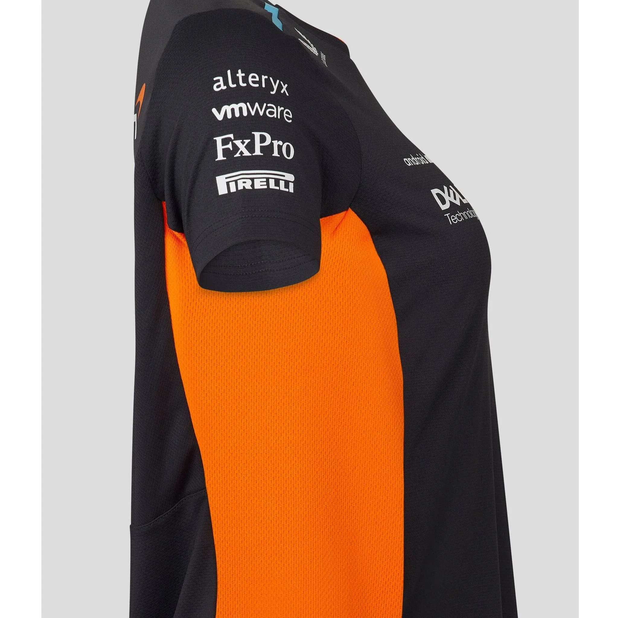 McLaren F1 Women's 2023 Team Replica Set Up T-Shirt- Papaya/Phantom