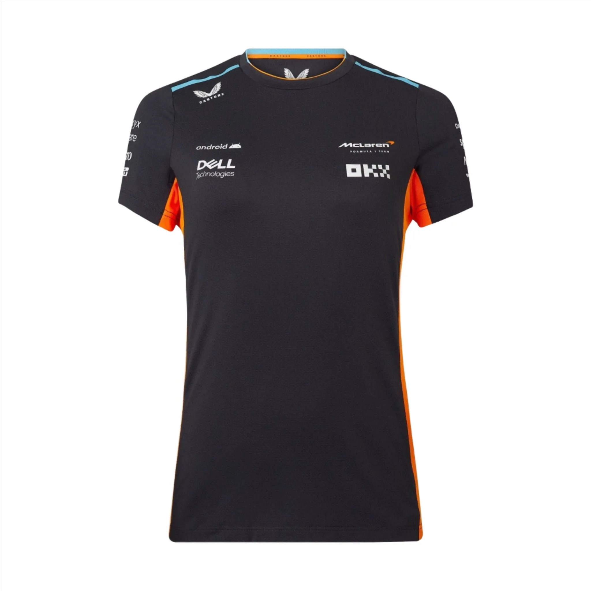 McLaren F1 Women's 2023 Team Replica Set Up T-Shirt- Papaya/Phantom