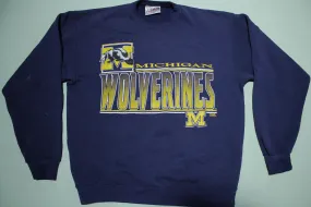 Michigan Wolverines Vintage 90's Team Edition Crewneck College Sweatshirt