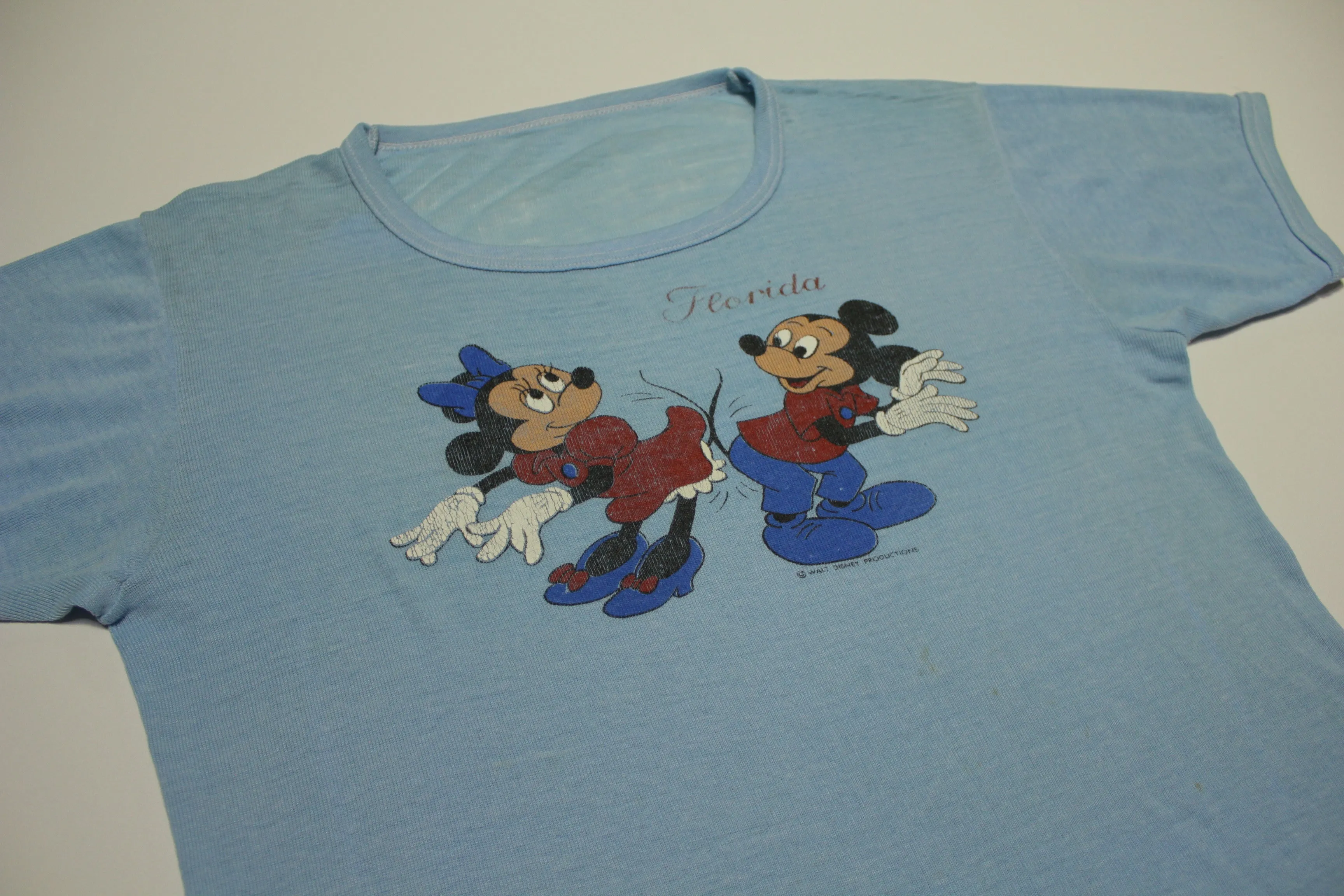 Mickey & Minnie Mouse Vintage 70's Florida Walt Disney Productions Original T-Shirt