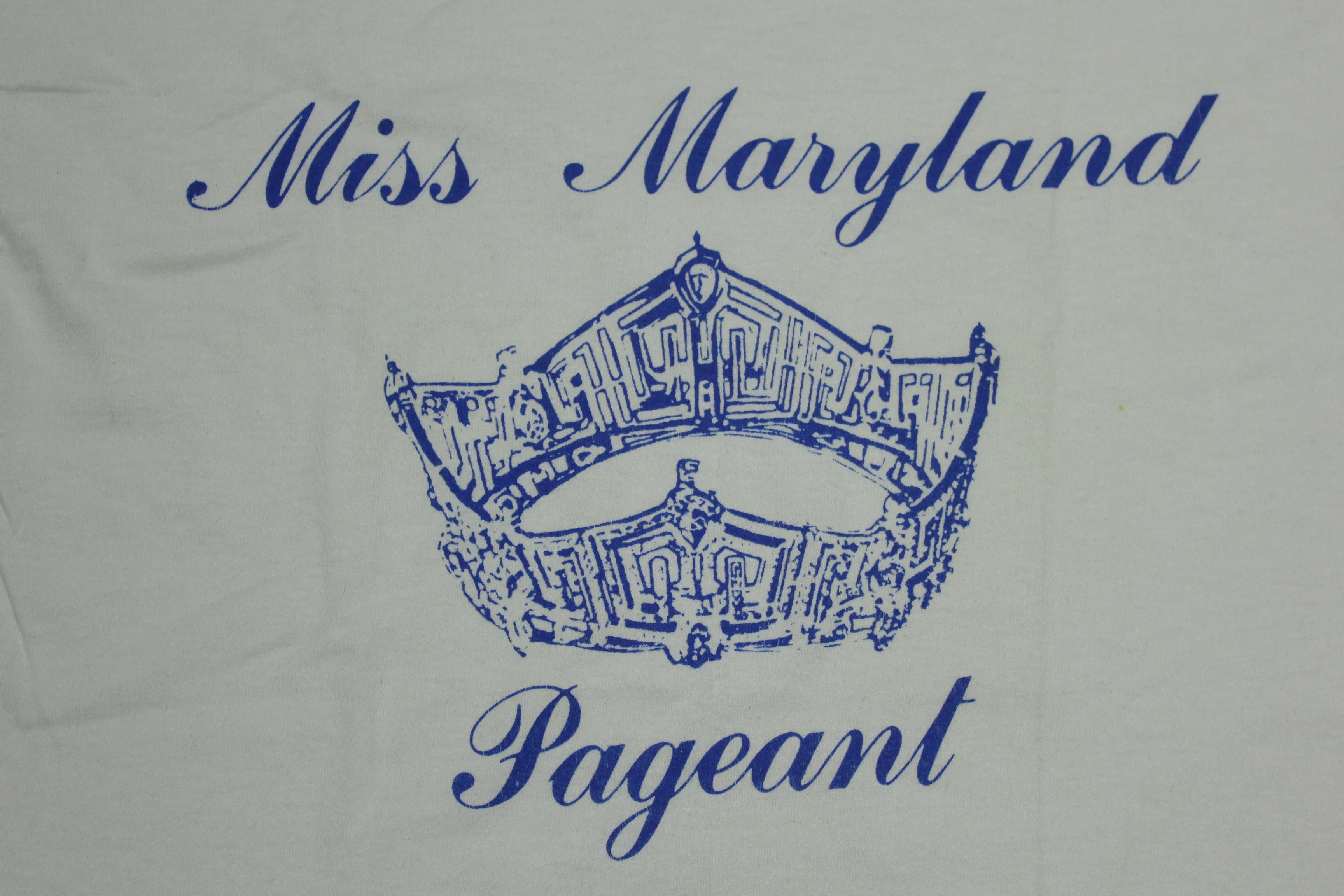 Miss Maryland Pageant Crown Vintage 80's Hanes USA Single Stitch T-Shirt