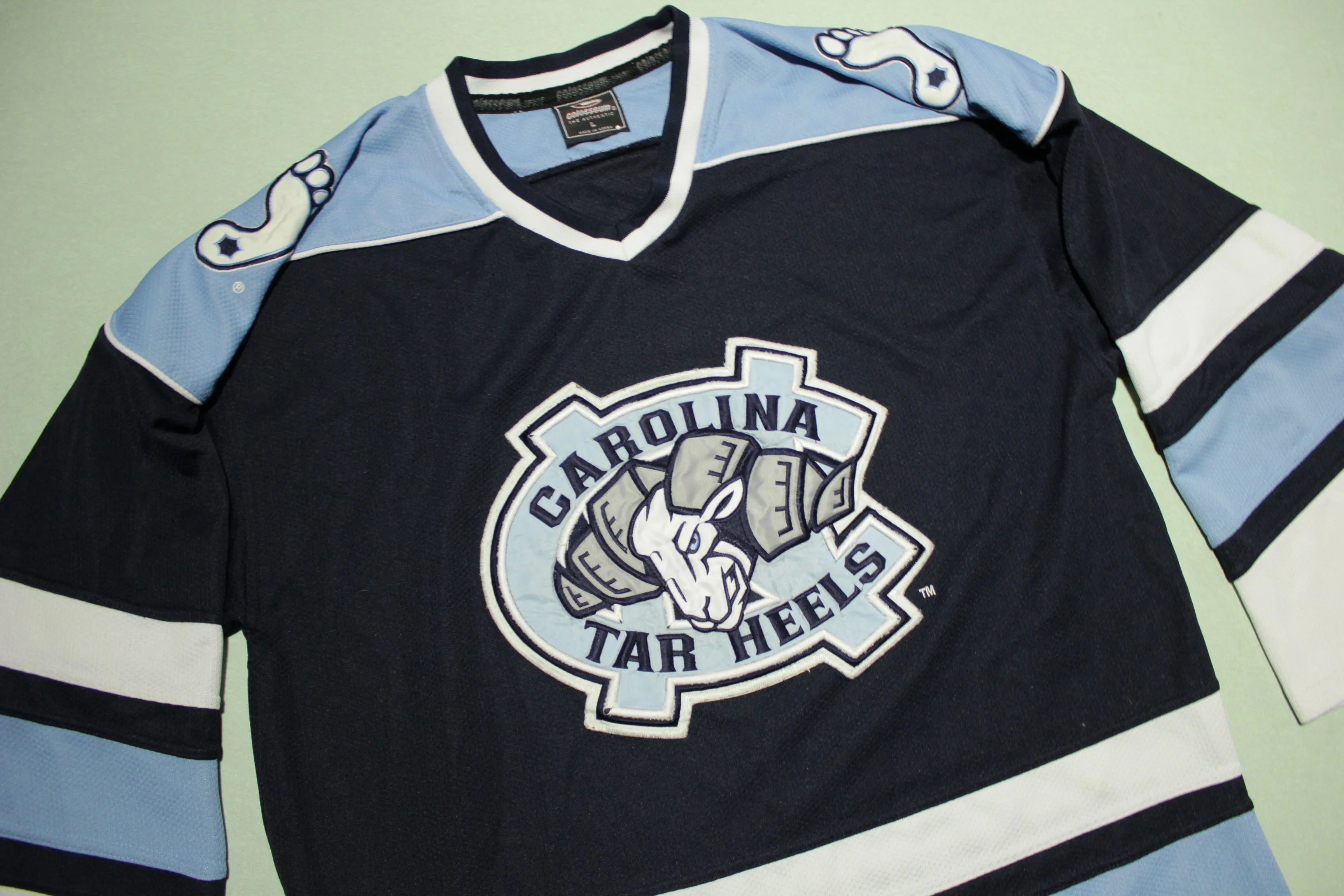 North Carolina Tar Heels Colosseum NCAA Blue Logo Sewn Hockey Jersey