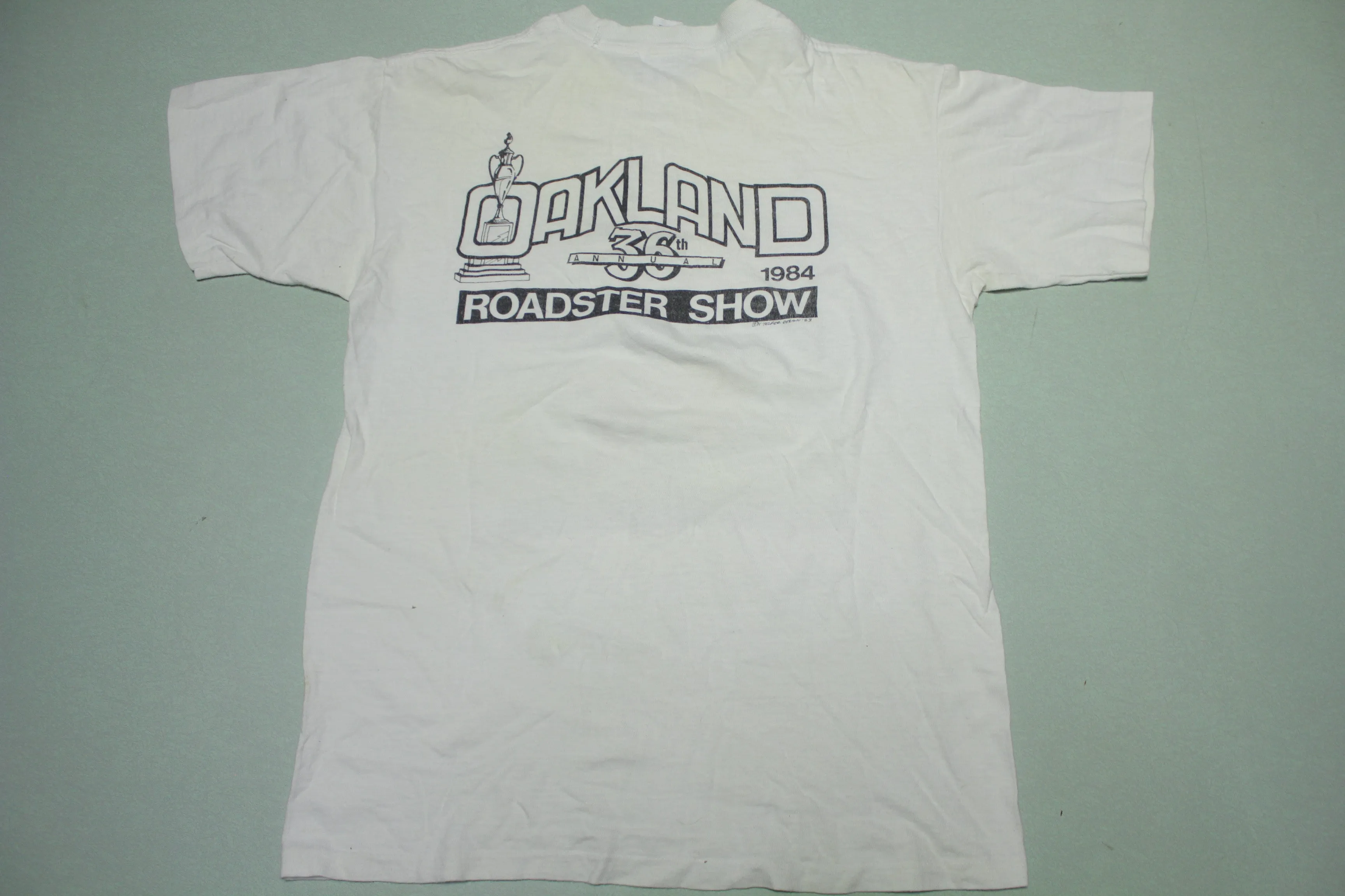 Oakland 1984 Roadster Show Vintage 80's Dick Williams Chuck Lombardo Hot Rod T-Shirt