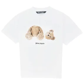 Palm Angels Kill the Bear White Brown T Shirt