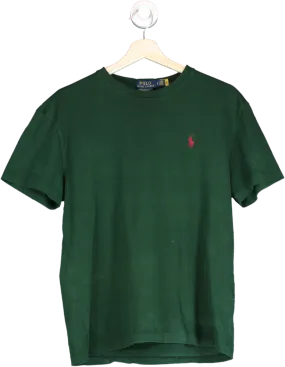 Polo Ralph Lauren Green Classic Fit Crewneck T Shirt UK S