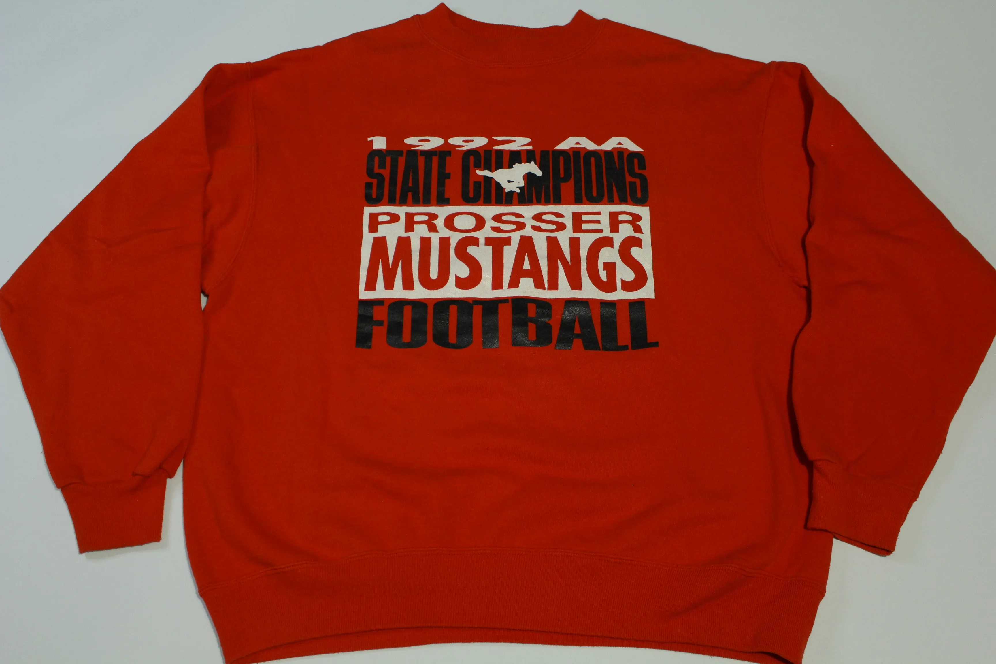 Prosser Mustangs 1992 State Champions AA 13-0 Football Vintage 90's Crewneck Sweatshirt